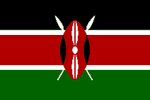 the flag of kenya has a red white and green stripe