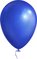 a large blue balloon with a string attached to it