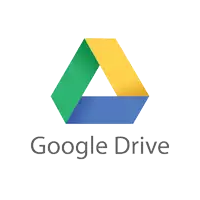 a google drive logo with a blue yellow and green triangle