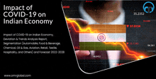 a poster that says impact of covid-19 on indian economy on it