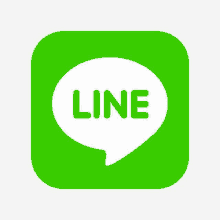 a green app icon with a white speech bubble and the word line inside of it .