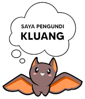 a bat with a thought bubble saying saya pengundi kluang