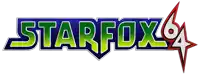 a logo for star fox 64 with a red star