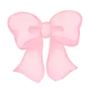 a pink bow on a white background