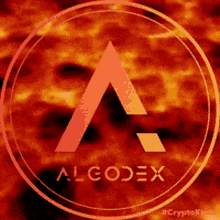 a logo for algodex shows a triangle in a circle