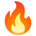 a cartoon illustration of a fire flame .