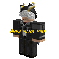 a cartoon character with the name omer baba pro written on it