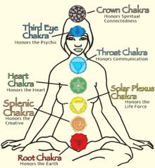 a diagram of a woman 's chakras including the third eye chakra and crown chakra