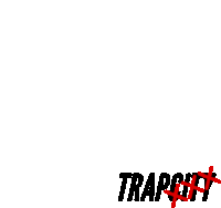 a white background with the word trapcity in black and red