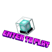 a logo for enter to play with a cube in it