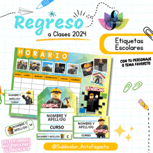 a poster for regreso a clases 2024 with roblox characters