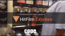 a sign that says hit film express cope