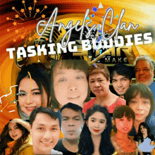 a poster for angels can tasking buddies shows many people