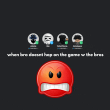 a screenshot of a video game with the words when bro doesnt hop on the game w the bros