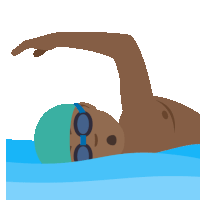 a man is swimming in a pool wearing goggles and a cap .