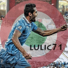 a soccer player with the name lulic71 written on his jersey