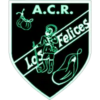 the logo for a.c.r. los felices shows a man holding a sword