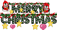 a merry christmas sign with penguins and stars on it