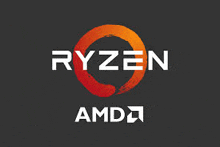 ryzen amd logo on a dark background