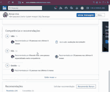 a screenshot of a linkedin page with ronan vico at the top left