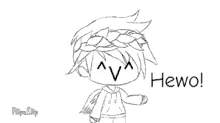 a black and white drawing of a boy with a braided headband and a hoodie .