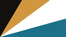 a black white and blue triangle with a diagonal line