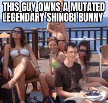 this guy owns a mutated legendary shinobi bunny written on the bottom