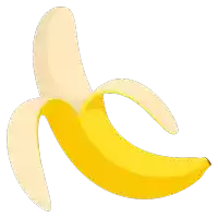 a cartoon illustration of a banana that has been peeled