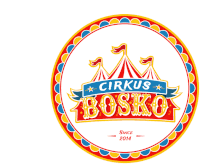 a colorful circus logo for bosko circus