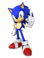 a sonic the hedgehog giving a thumbs up sign