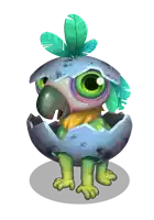 a cartoon character with feathers on its head