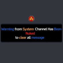 four warning signs that say warning from system channel has been nuked