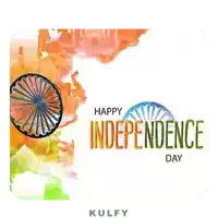 a poster that says happy independence day with a wheel