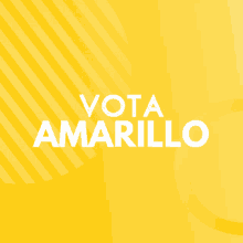 a yellow background with the words vota amarillo in white