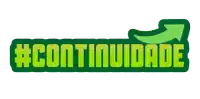 a green sticker that says # continuidade with an arrow pointing up