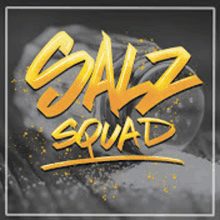 a logo for salz squad with a picture of a person 's hand