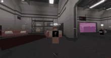 a screenshot of a video game shows a person named attack point standing in a room