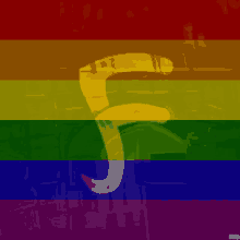 a picture of a rainbow flag with the letter f on it