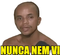 a shirtless man with the words nunca nem vi written on his chest