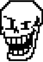 a pixel art drawing of a skull with a skeleton face .