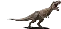 a t-rex dinosaur with its mouth open and its tongue out