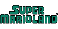 a logo for super marioland that is green