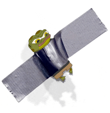 a frog is wrapped in duct tape and looks like a satellite