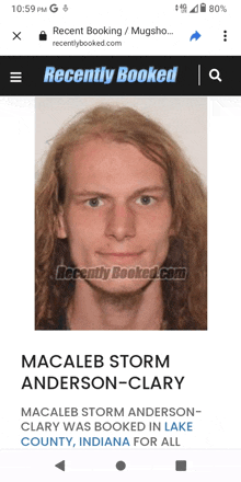 a phone screen shows a picture of macaleb storm anderson