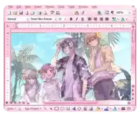 a computer screen with a picture of a group of people and the words times new roman on the bottom