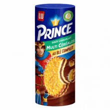 a can of prince multi cereal with a king on the front