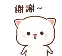 a cartoon cat with chinese writing on the bottom