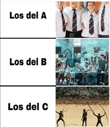 los del a los del b and los del c