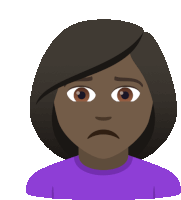 a cartoon drawing of a girl with a sad look on her face