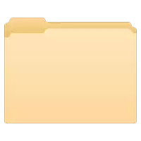 a folder with a yellow border and a white background